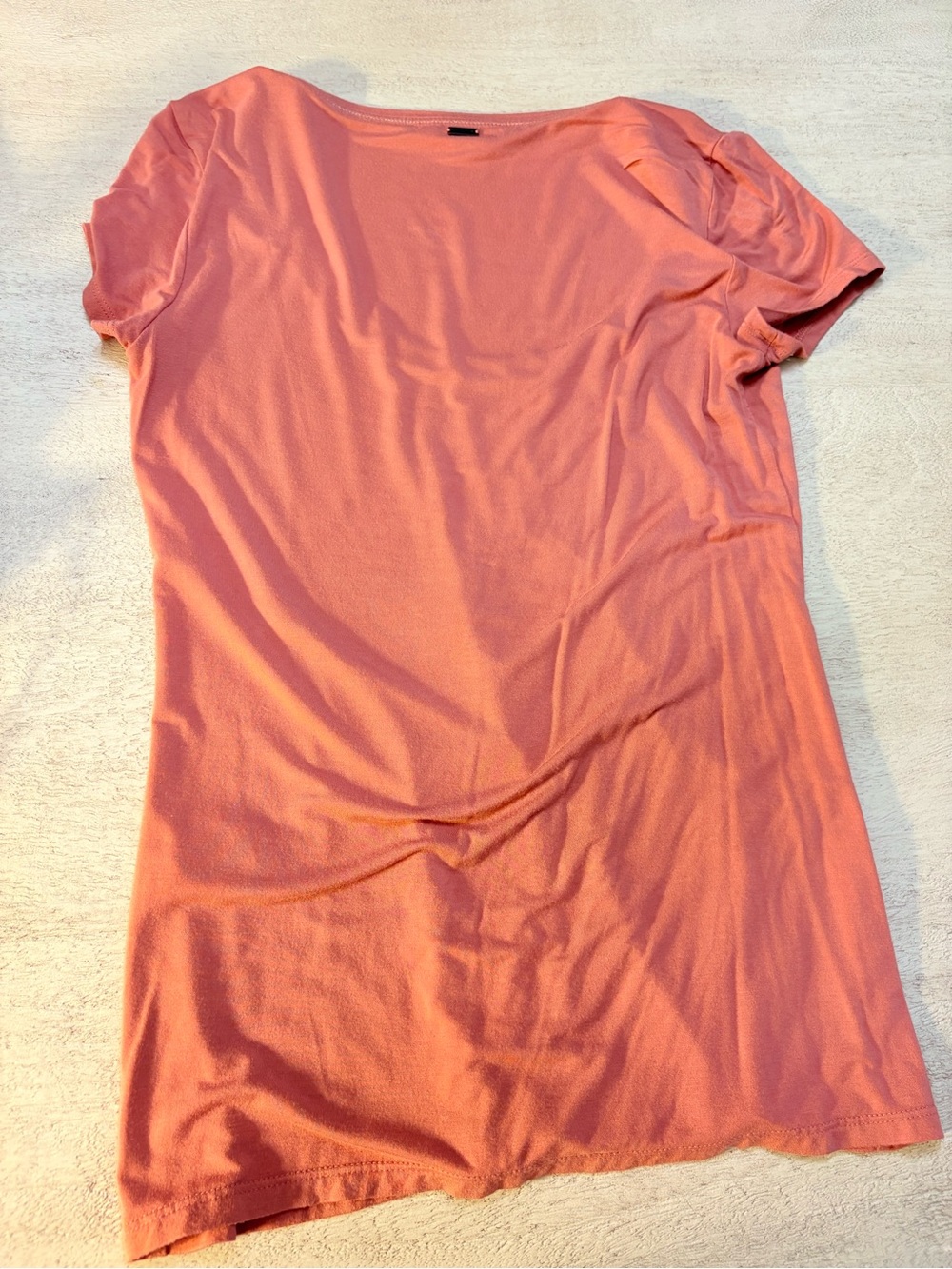 White House Black Market Coral Pink Short Sleeve Tee - Picture 2 of 6